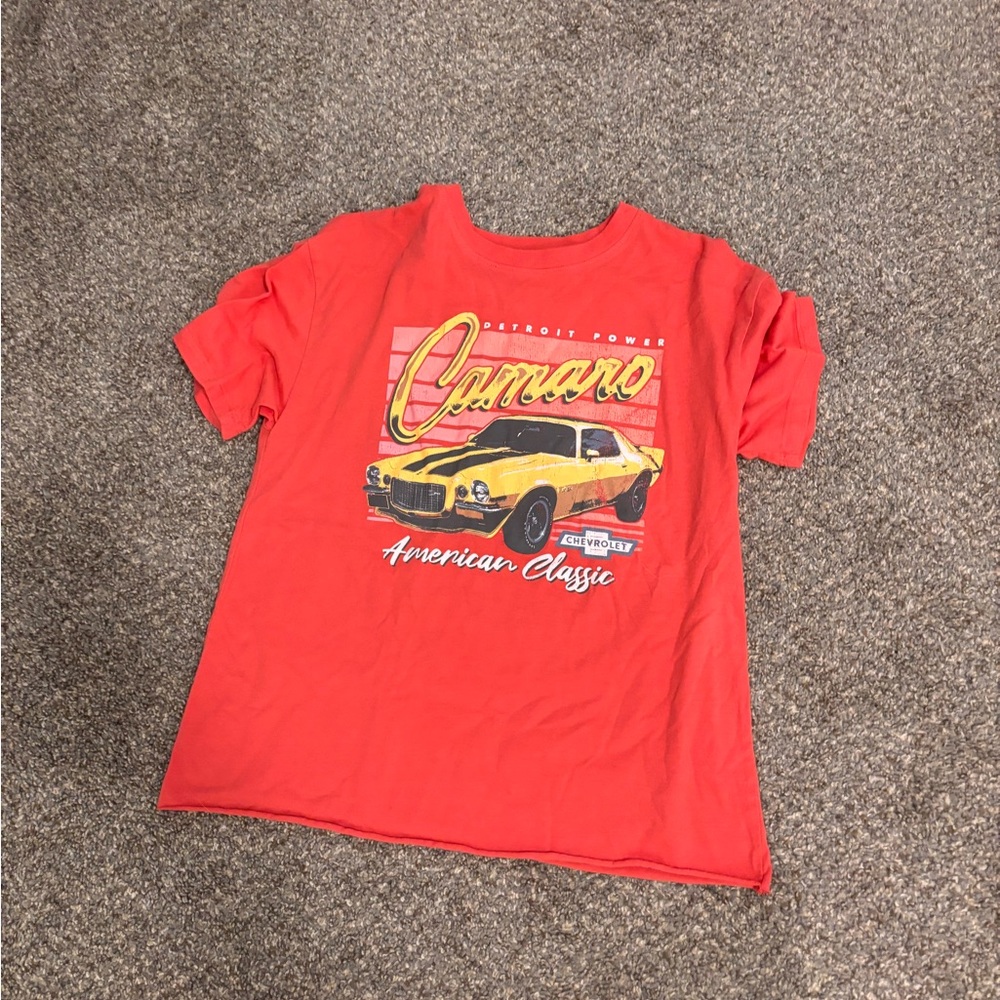 Hybrid Apparel Girls Redish Pink Camaro Graphic T-Shirt